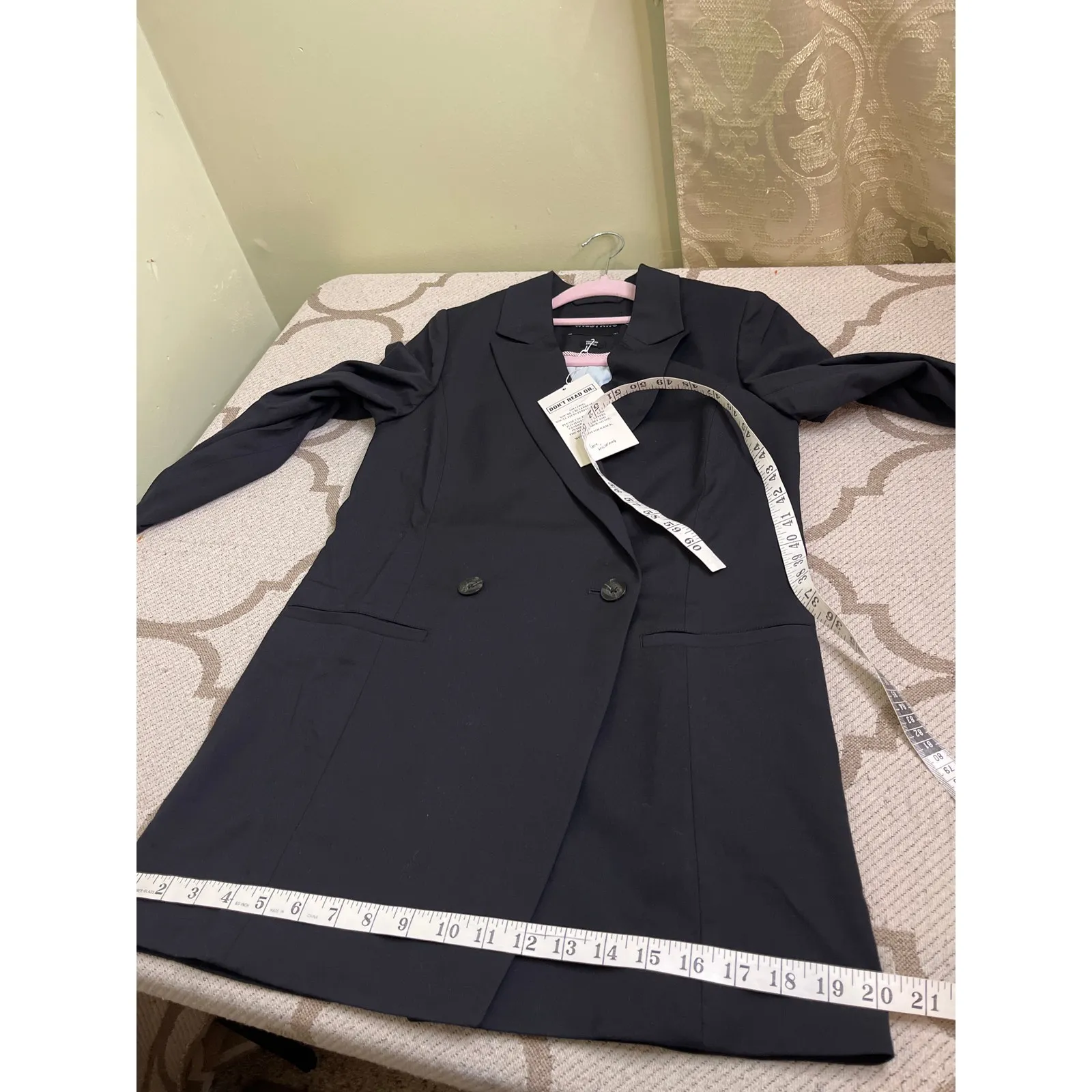 Wildfang The Empower Double Breasted Black Blazer, size XS, MSRP $188 - Image 8