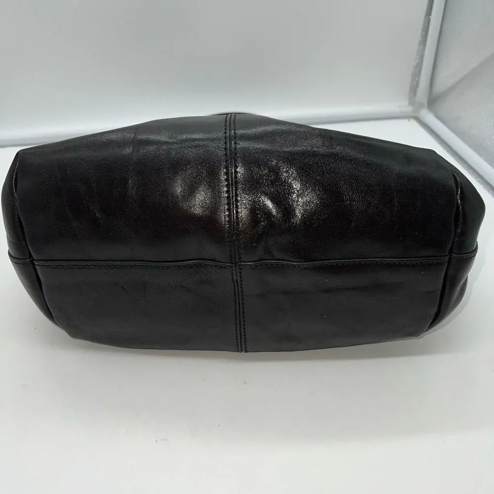 Hirofu made in Italy Chocolate Brown Leather and Suede Handbag - Image 6