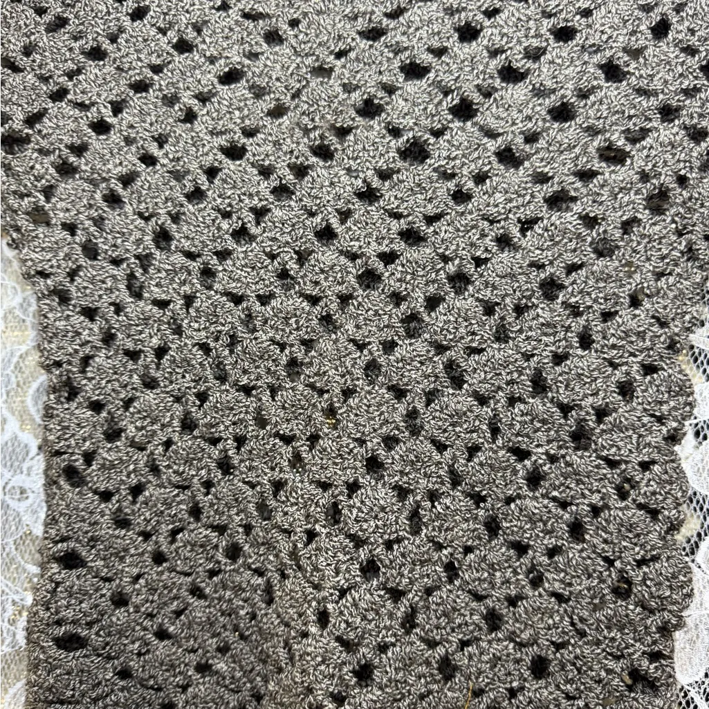 Dolce & Gabbana vintage 90s Crochet knit long sleeve crop Top small / XS - Image 4