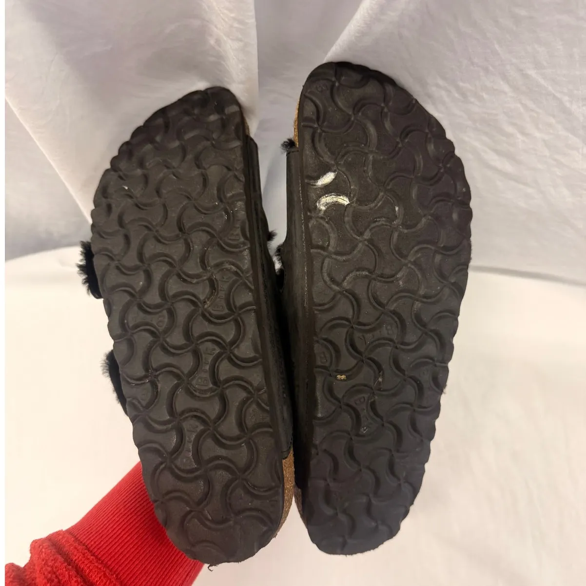 Birkenstock Arizona Big Buckle Shearling Black Oil Sandal EU 38 Summer‎ Europe - Image 7