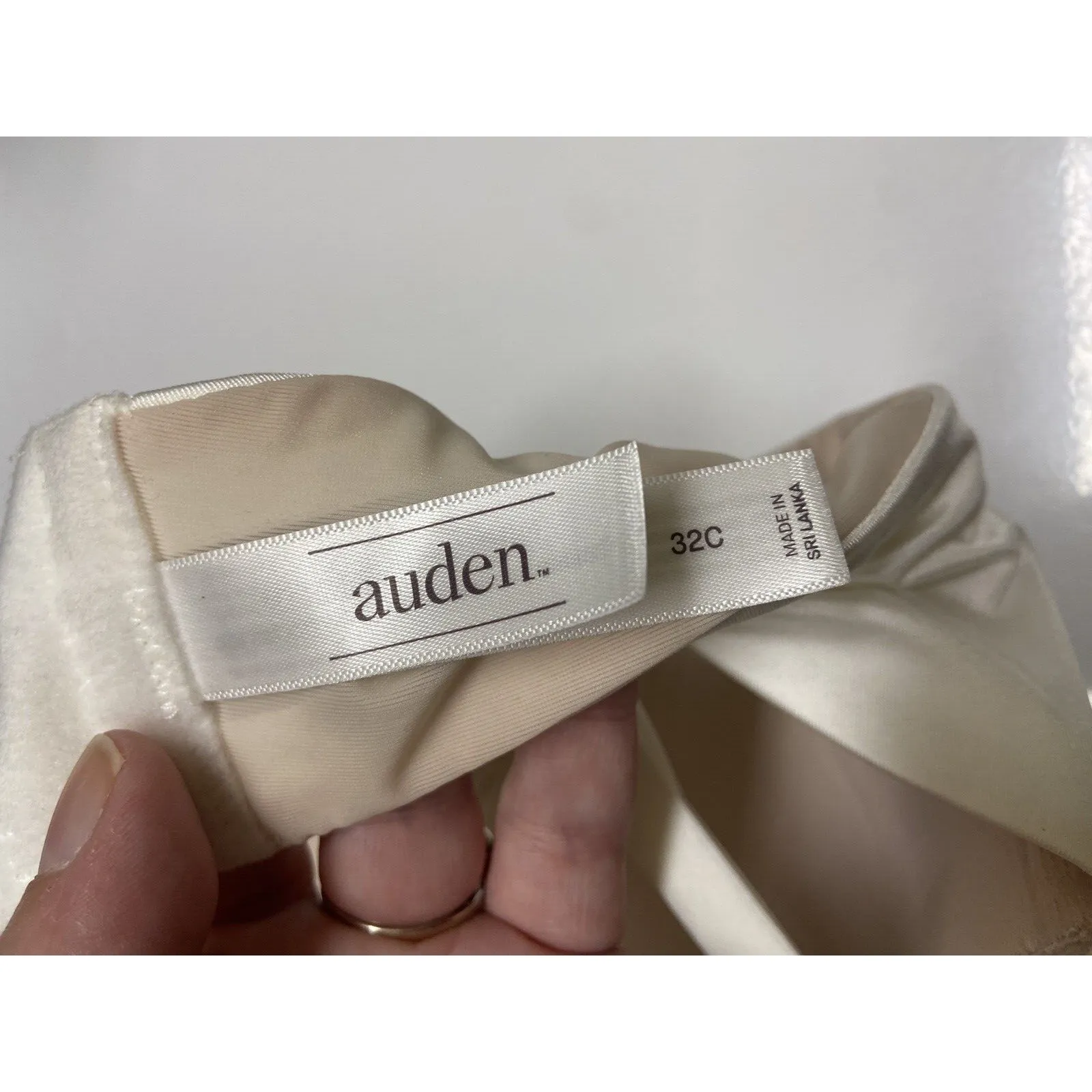 Auden Womens Bra Sz 32C‎ Lightly Lined Strapless Fresh White - Image 7