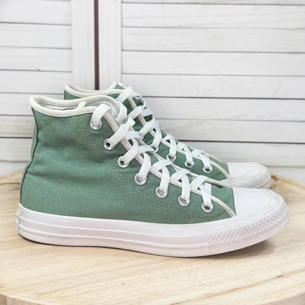 Converse Chuck Taylor Customized High Top
Sneakers Sage Green 5 Men 7 Women - Image 11
