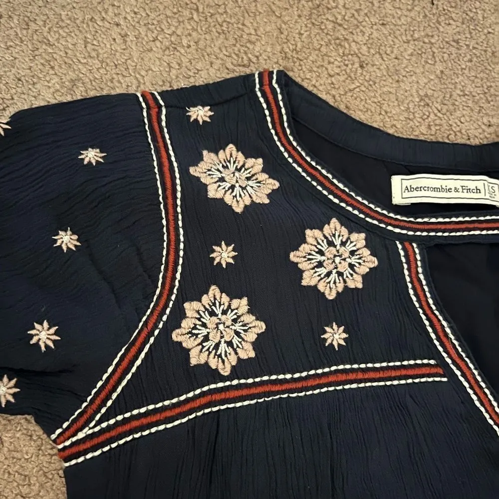 Abercrombie short sleeve navy dress xs - Image 7