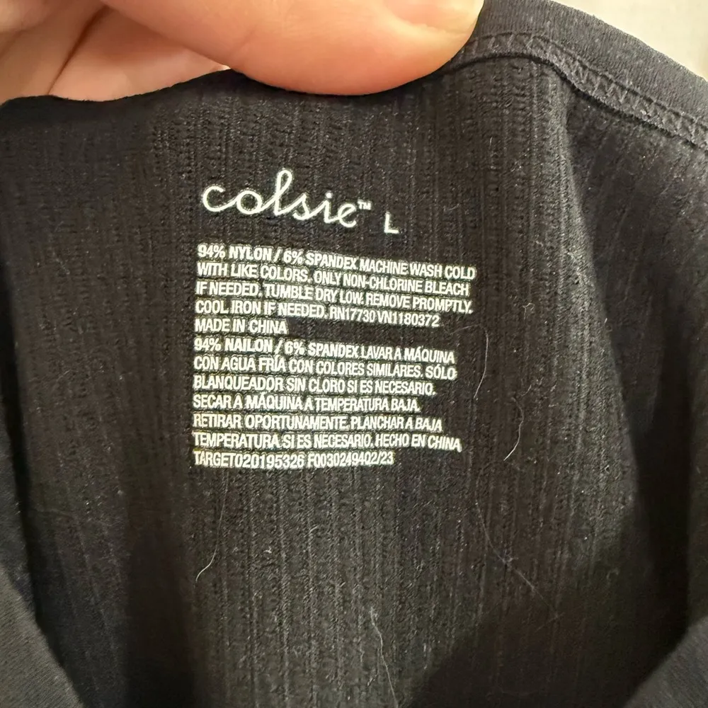 Colsie Black Spaghetti Strap Ribbed Pant Jumpsuit Size Large - Image 7