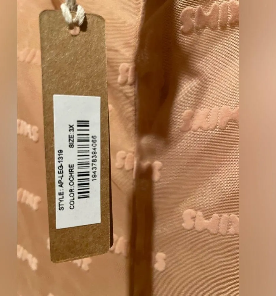 NWT Skims After Hours Sheer Leggings Logo Mesh Tights Ochre 3X - Image 3