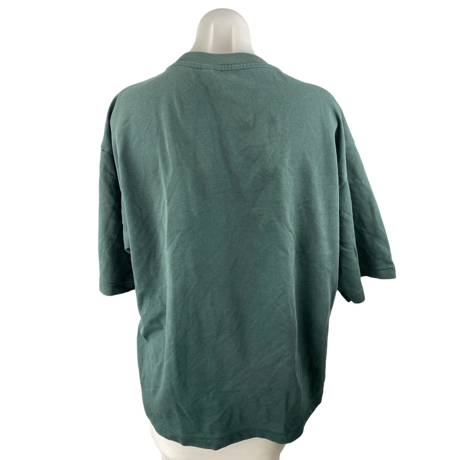 Uniqlo Airism Women's Green Short Sleeve Crew Neck Basic Tee T-Shirt Top Size L - Image 2