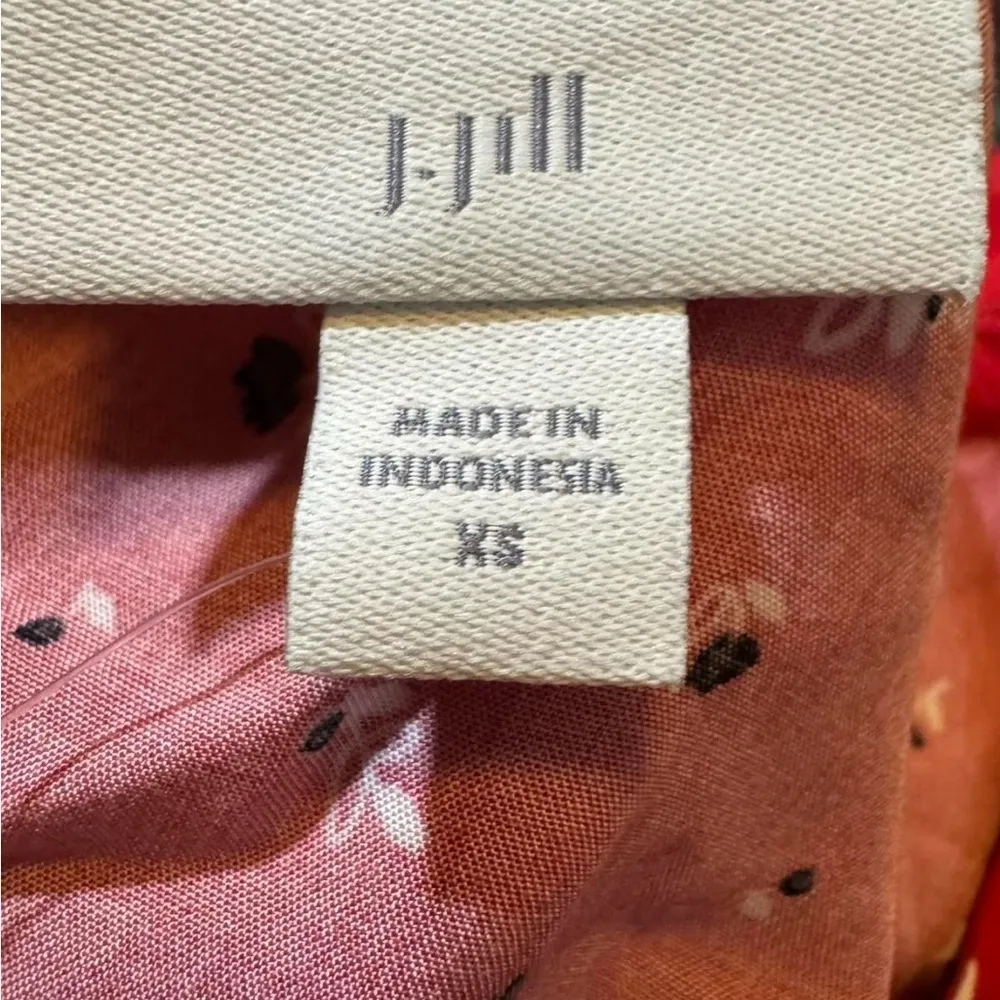 J Jill Cherry Red Rayon Dress Size XS - Image 3