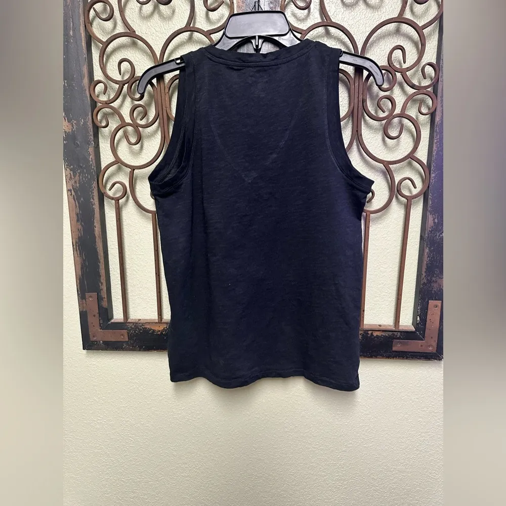 Madewell black vneck sleeveless tank top - Image 4