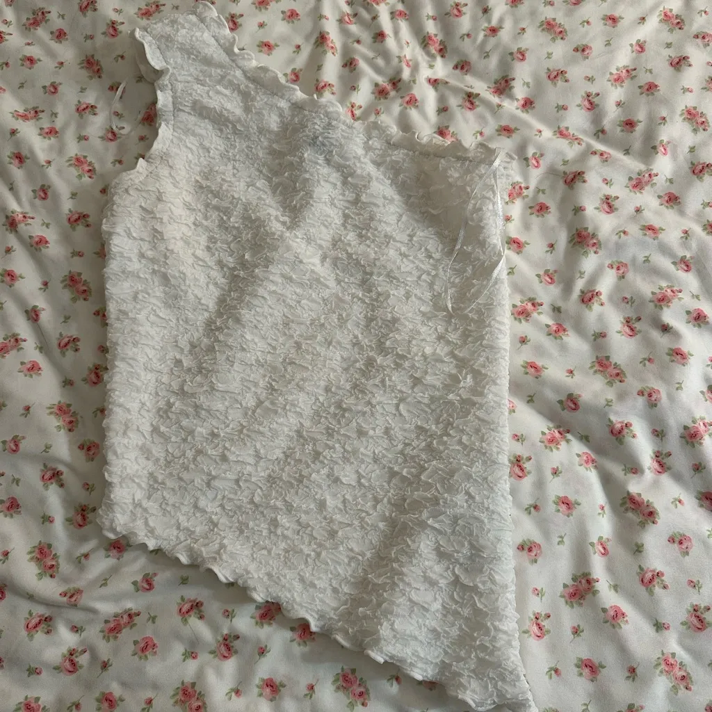 White One Shoulder Top - Image 2