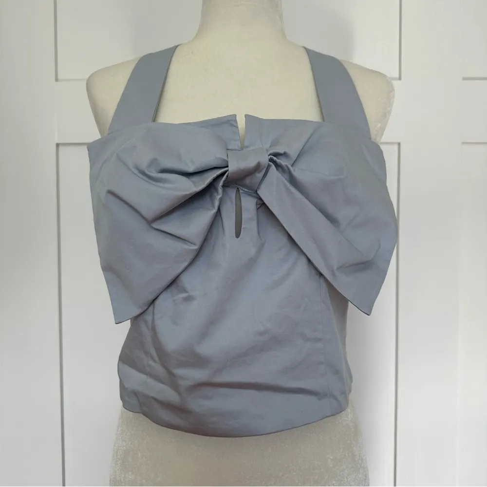 & Other Stories & Other Stories Halter Crop Bow Top - Image 3