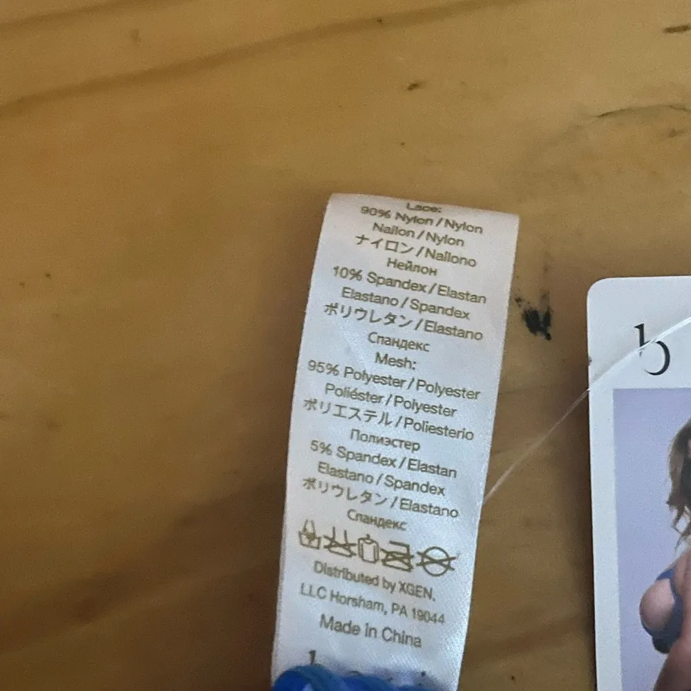 Baci Lingerie Lace and Mesh Bra blue Queen size 14/18 adjustable strap sexy new - Image 9