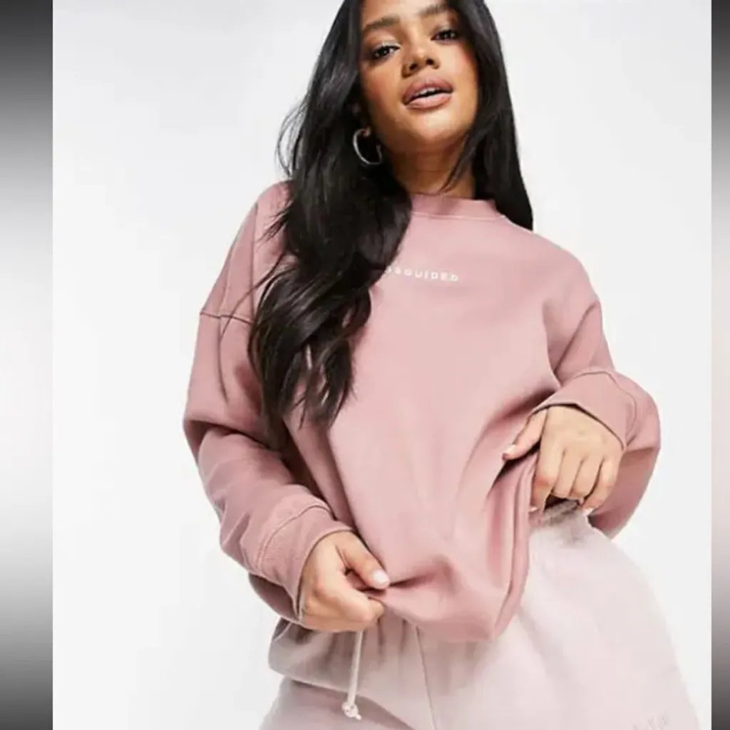 NWT MISSGUIDED MAUVE  SWEATSHIRT & PANTS US2 - Image 2