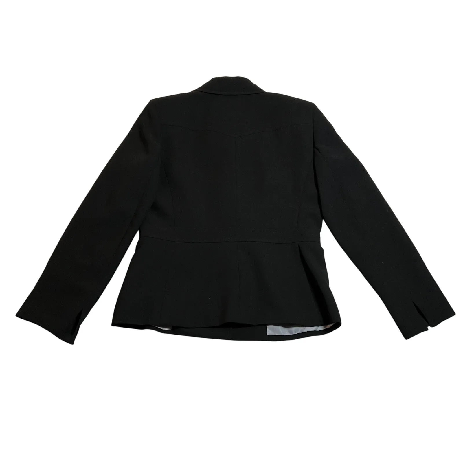 Jones Wear Stretch Black Tapered Suit Jacket Blazer Size 6 Career Professional - Image 2