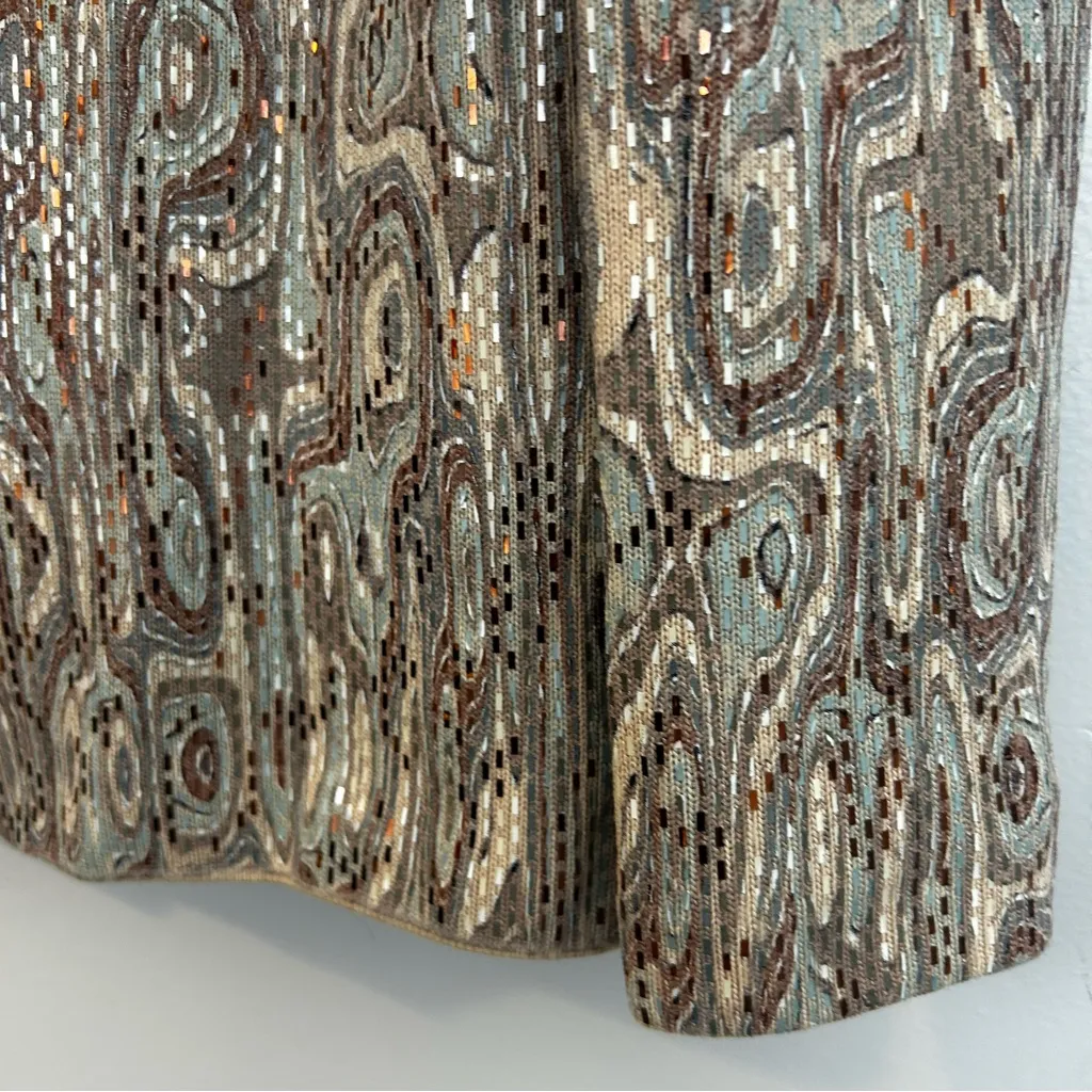 St. John Couture Marble Abstract Grey/Brown/Metallic Blazer/Jacket Size 8 - Image 11