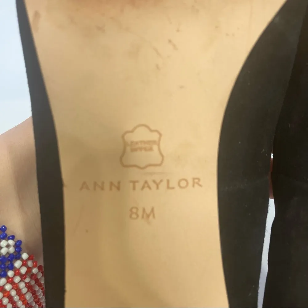 Ann Taylor black suede block heel pumps size 8 - Image 6