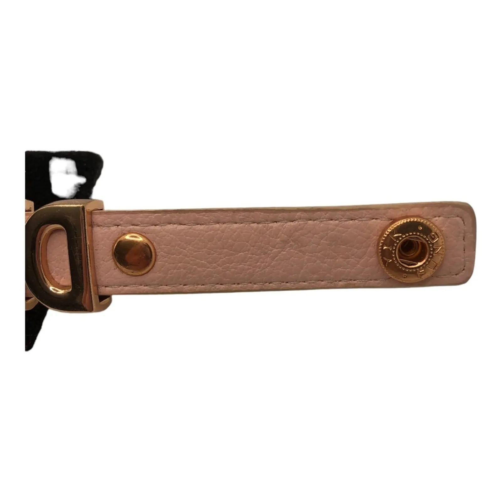 BCBGeneration Stylish Pink Leather “DREAM” Charm Bracelet with Snap Closure - Image 10