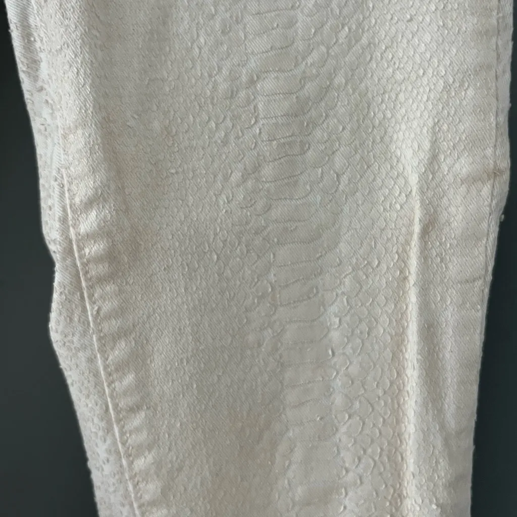 Bebe Cream Textured Pants - Image 2