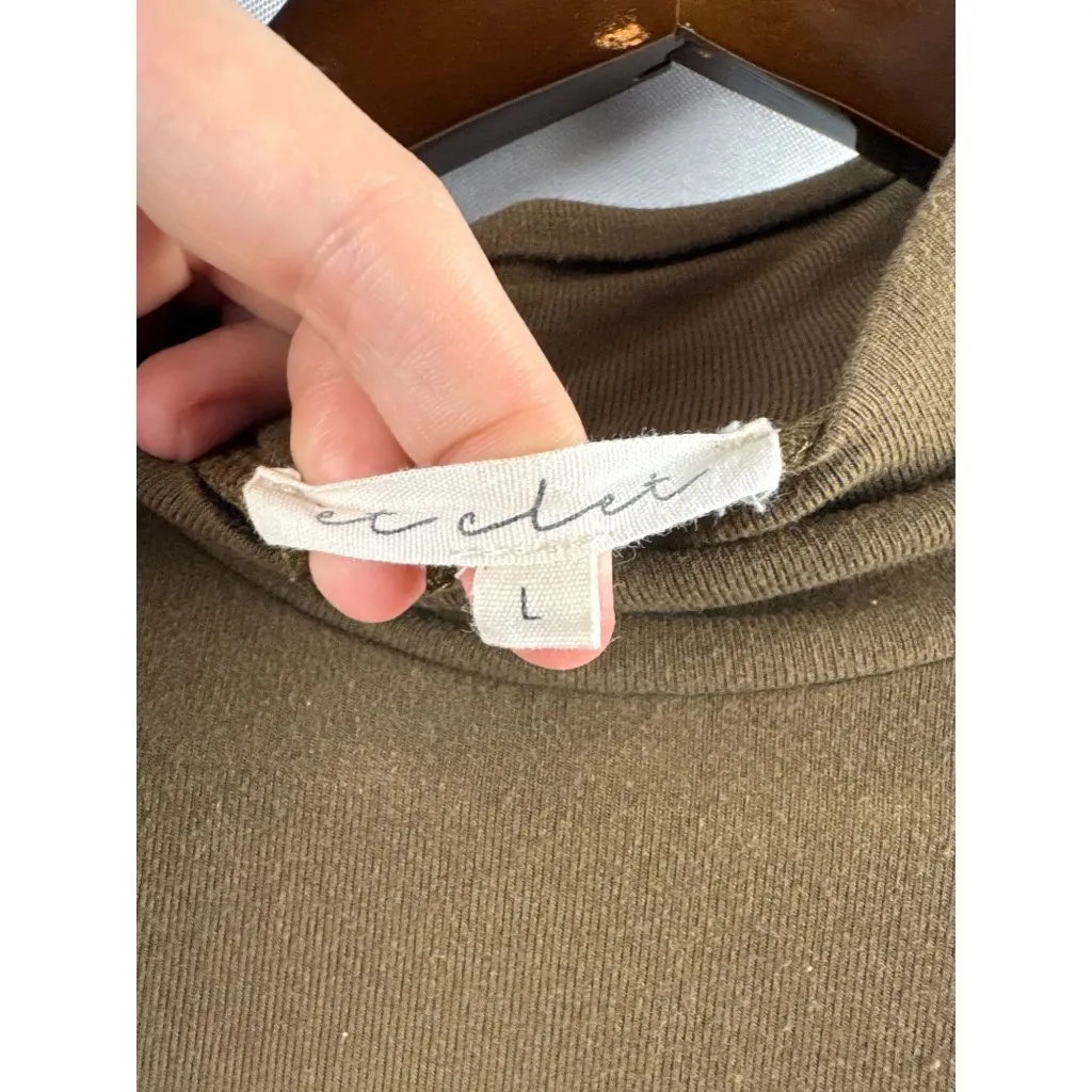 Women’s Et Clet Large Olive Green Long Sleeve Turtleneck - Image 4