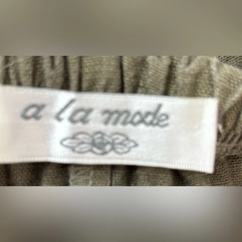 a la mode M/L Linen Straight Leg Pull - Image 5