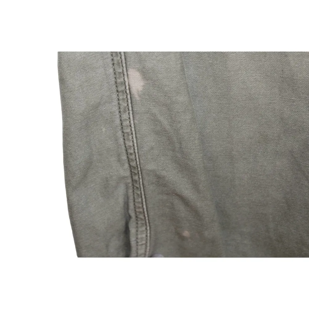 Abercrombie & Fitch Olive Green Denim Cotton Cargo Pants Utility Pant Size Small - Image 5