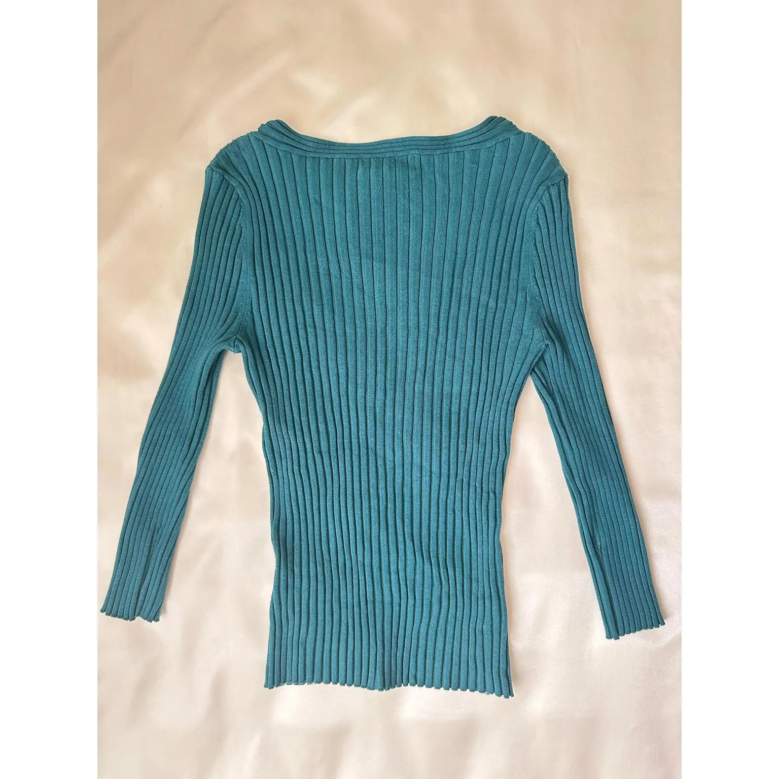 Turquoise Buckle Detail Sweater Blue Size M - Image 6