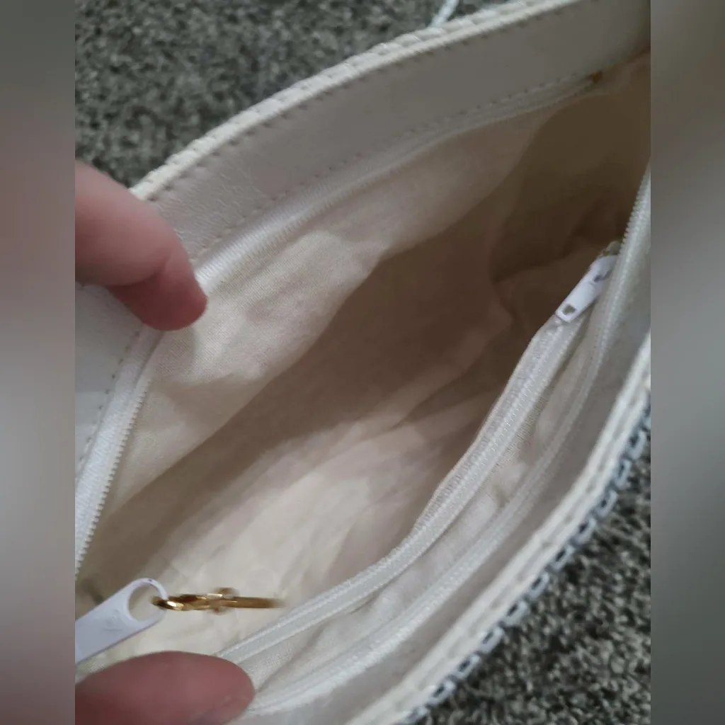 New Vintage White Metal Mesh Shoulder Crossbody Bag Purse - Image 3