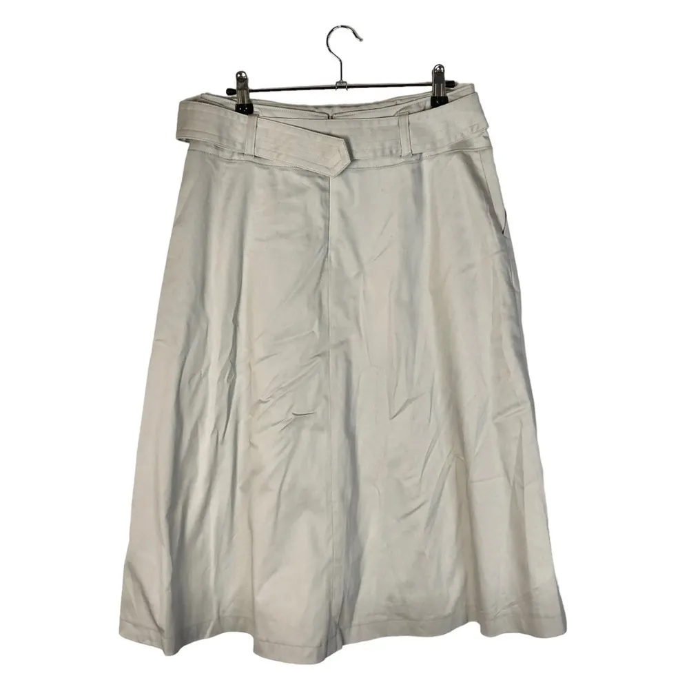 White House Black Market WHBM Pleated Faux Wrap Midi Skirt 6 - Image 4