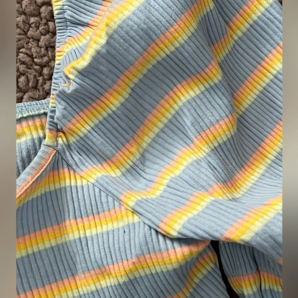 Cider Stripe Knot Front Crop‎ Top Size  Summer Festival  Women's Pastel XL NWT - Image 6