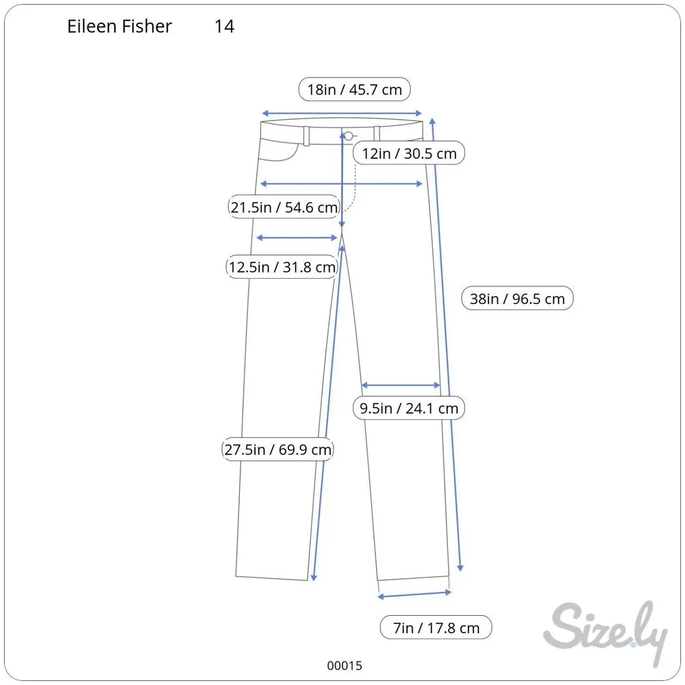 Eileen Fisher Womens Pants White Chino Organic Cotton Mid Rise Stretch Size 14 - Image 9