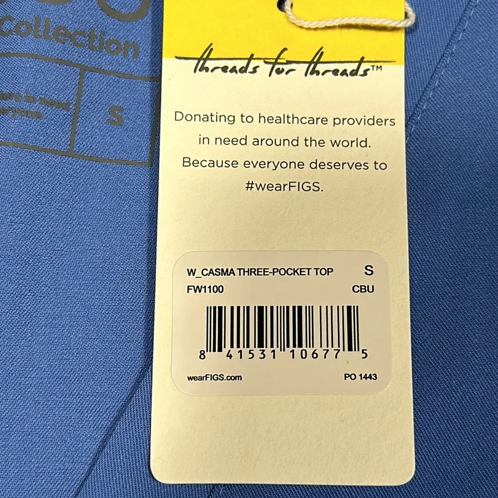 NWT Figs Casma Three-Pocket Scrub Top Sz S - Image 5
