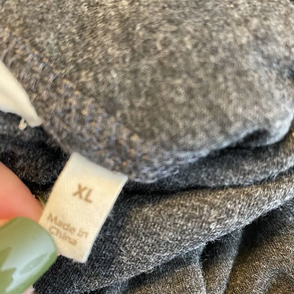 Soft Surroundings Cowl Neck Tunic Sweater Dark Gray Sweatshirt Drawstring XL - Image 6