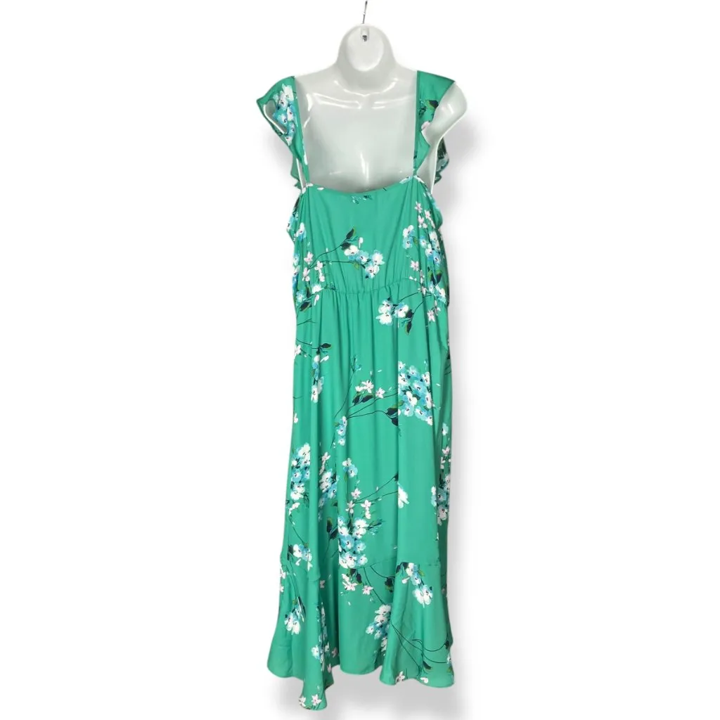 NWT Socialite‎ Ruffle Dress Kelly Green Wrap Style Wedding Guest Asymmetrical XL - Image 2