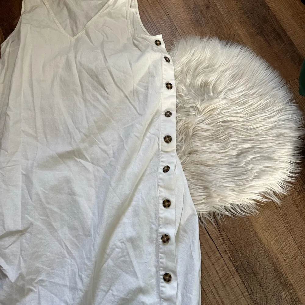 MADEWELL Linen Cotton Side Button Midi Dress - Image 8