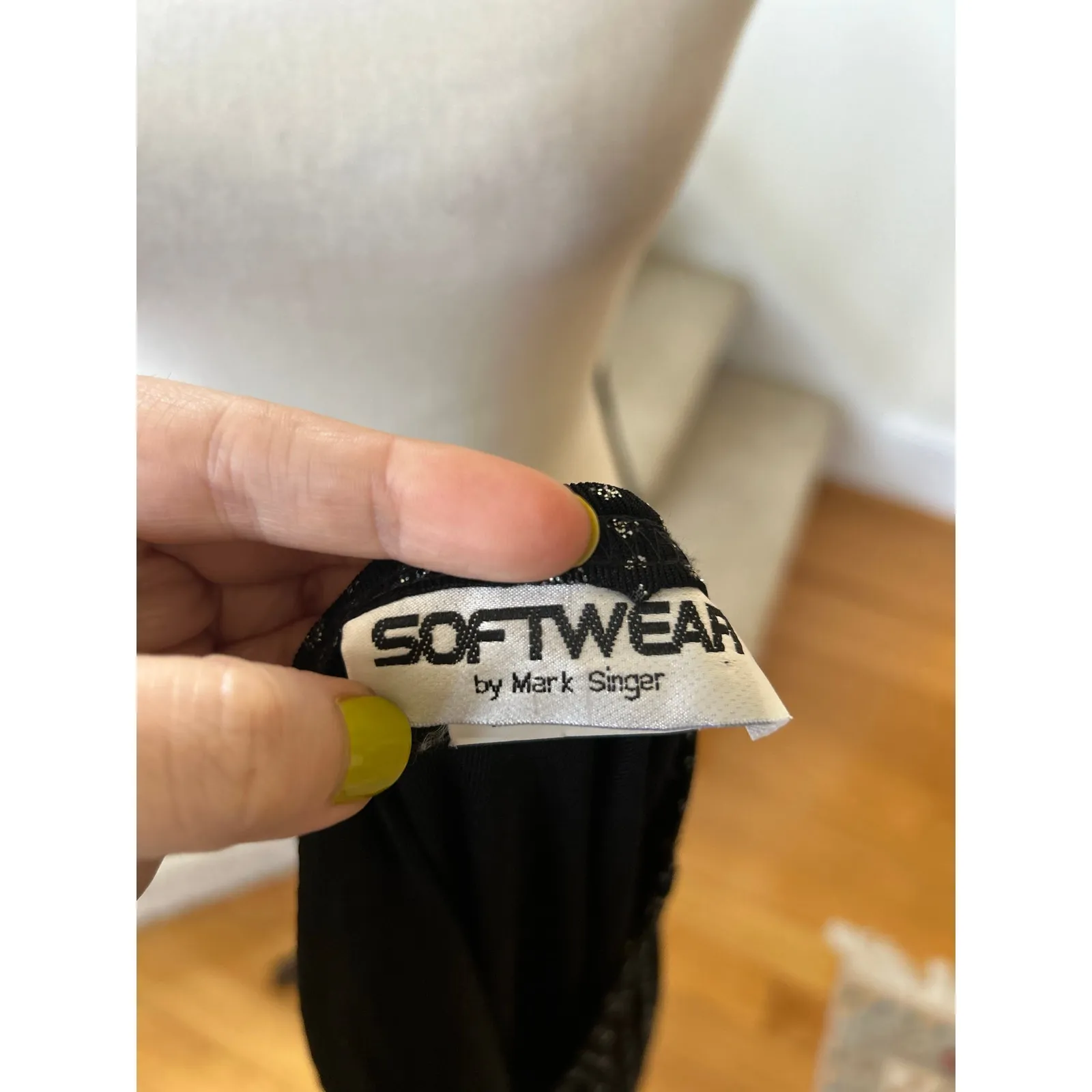 Vintage Y2K Black Ribbed Sparkle Dot Stretchy Tank Top Fairy Whimsygoth - Image 5