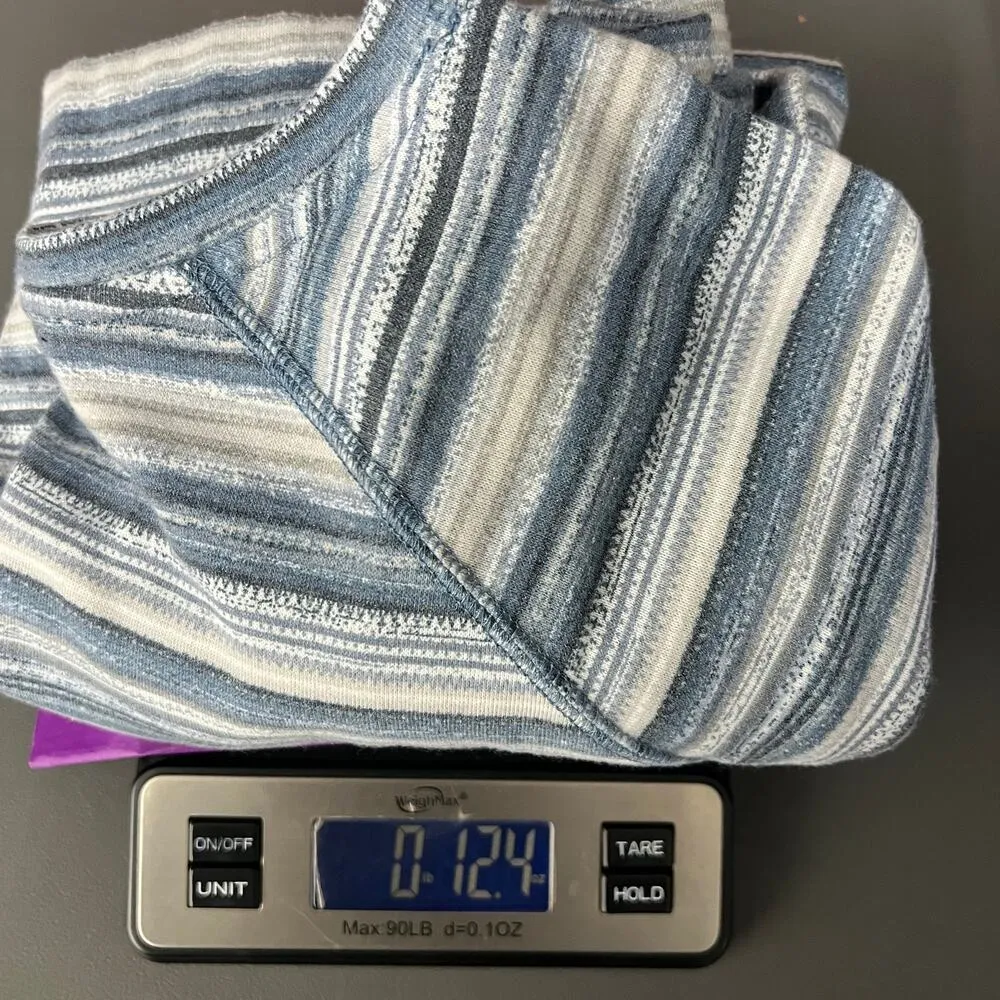 Angels Striped Long Sleeve Womens Pullover Sweater Top Size 3X Casual Loungewear Blue - Image 11