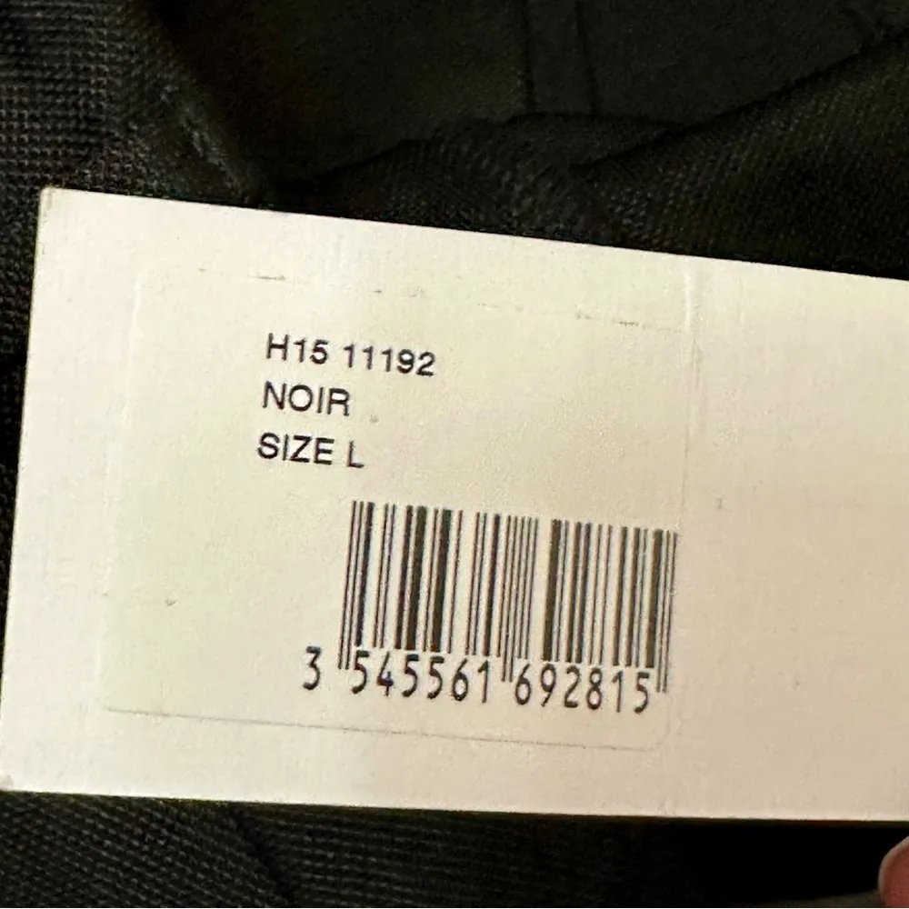 Black Skinny Pants with Sleek Design Paris Design Faux Leather Piping Tuxedo Size L - Image 7