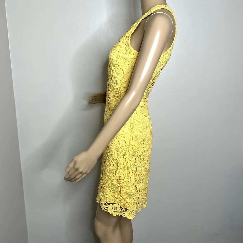 Lulus Love Poem Yellow Lace Mini Dress - Image 2