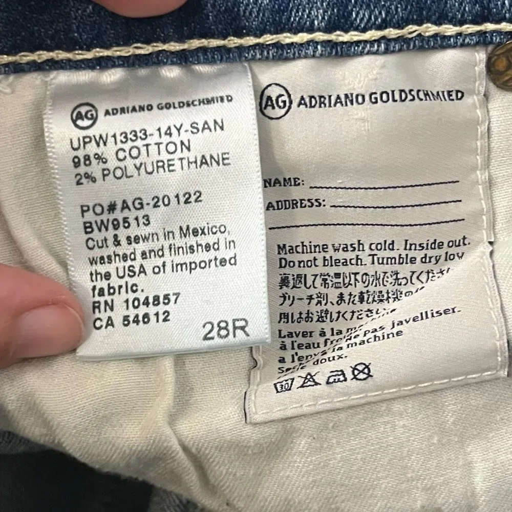 Adriano Goldschmied AG Cigarette Stilt Rollup Denim Jeans Size 28R - Image 8