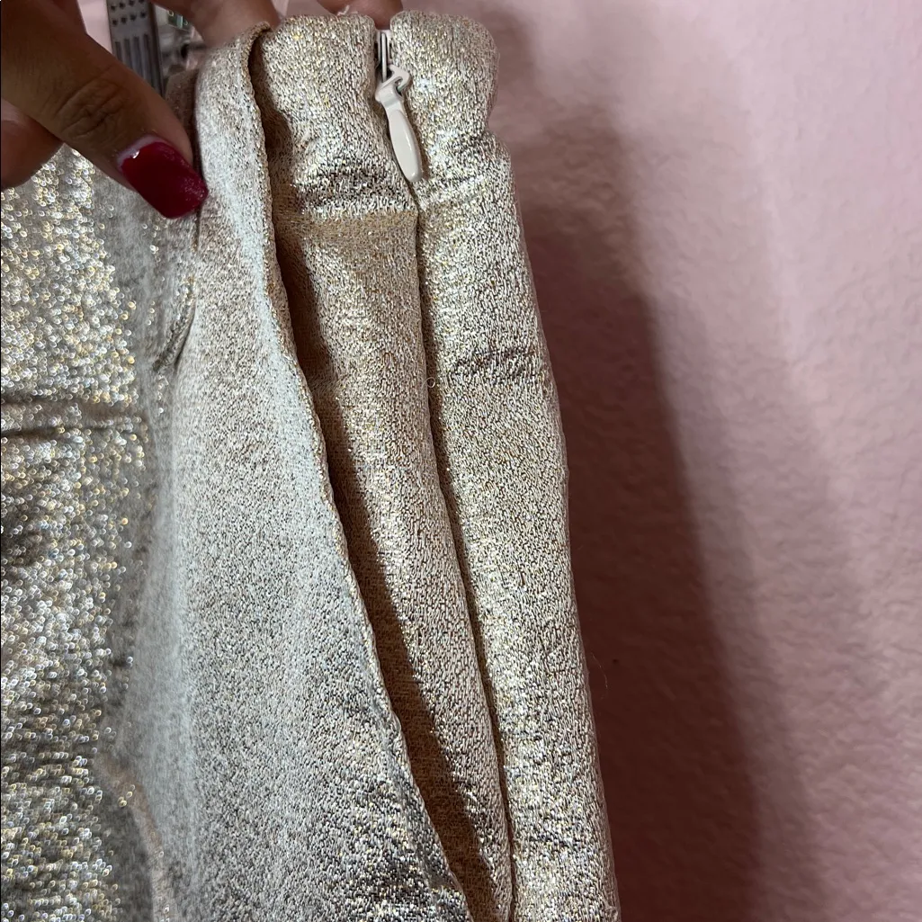 Blue B Collection Western Metallic Gold Pants. Size M Size M - Image 6