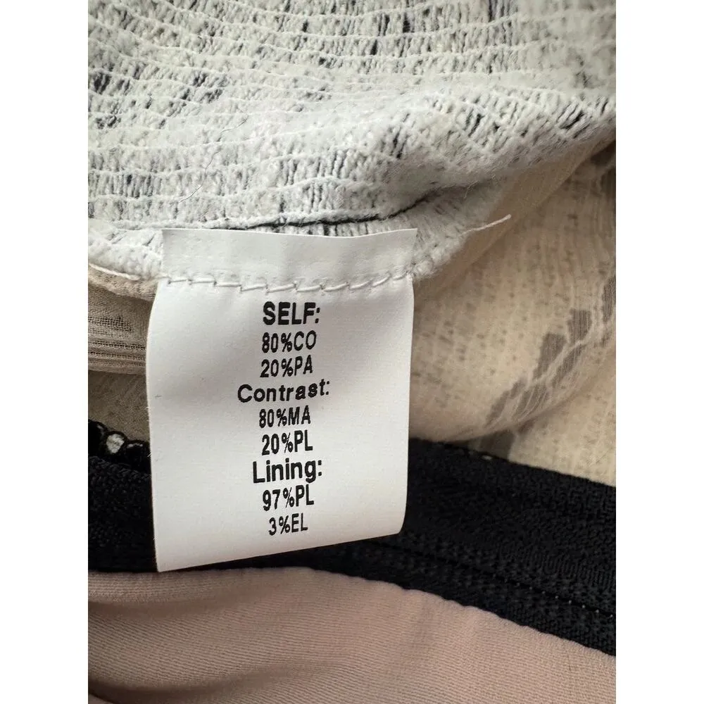 Katharine Kidd Black Tweed Houndstooth Plaid Faux Fur Trim Top Women’s Size 6 - Image 13