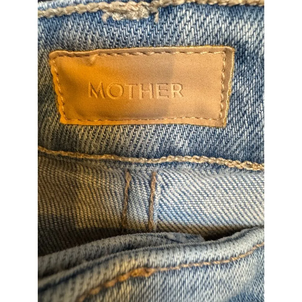 Mother denim the private double pocket skimp tea time ( New) Blue Size 30 - Image 7