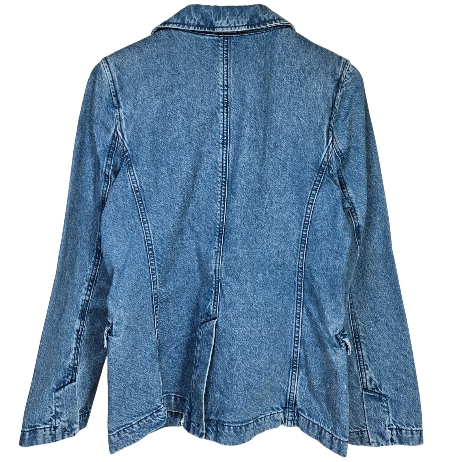 a.n.a Women's Denim Blazer Jacket Medium Wash Size M - Image 2