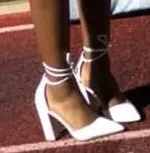 White Heels Size 7 - Image 4
