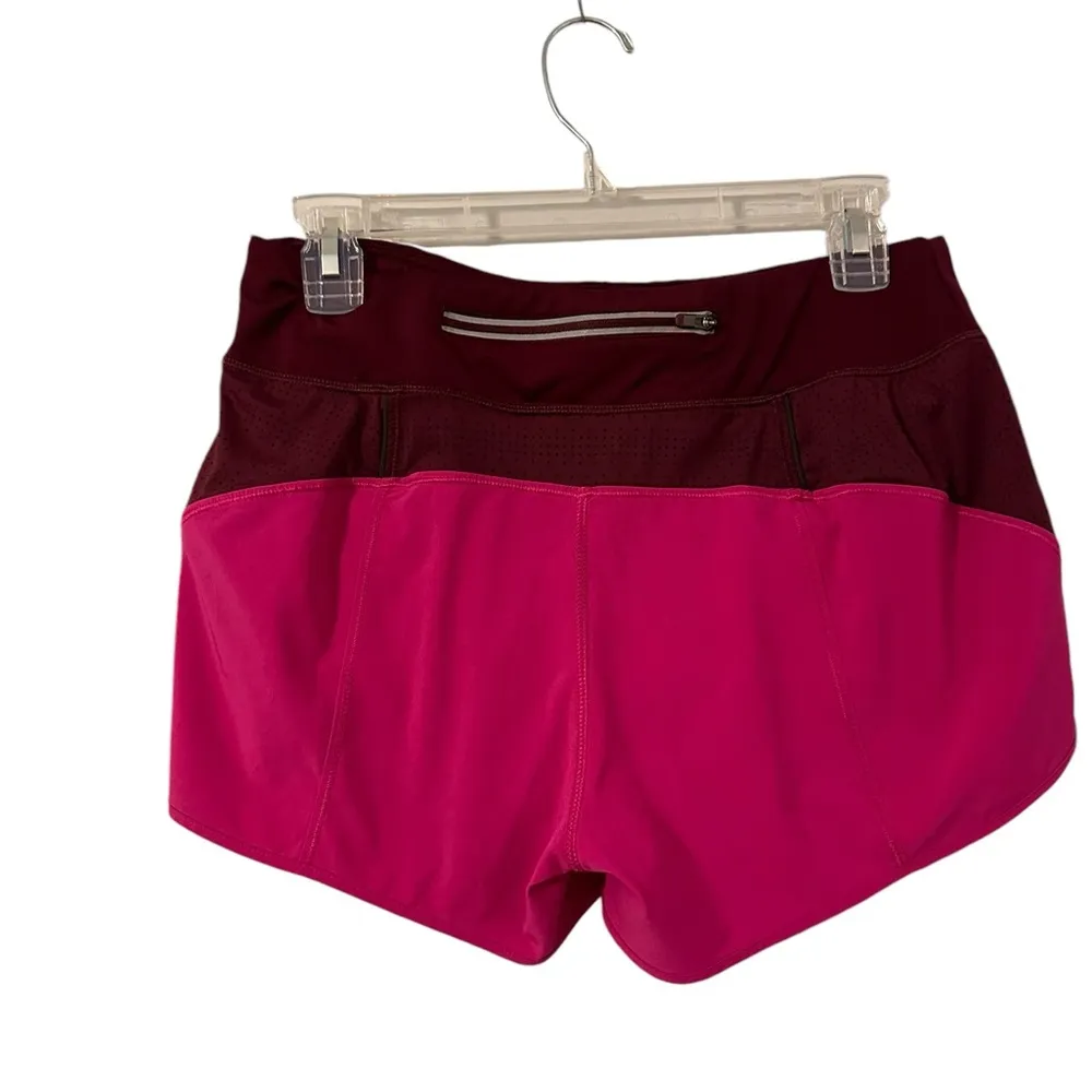 Athleta Womens Track This‎ Run Shorts Magenta Pink Lined Size Small - Image 2