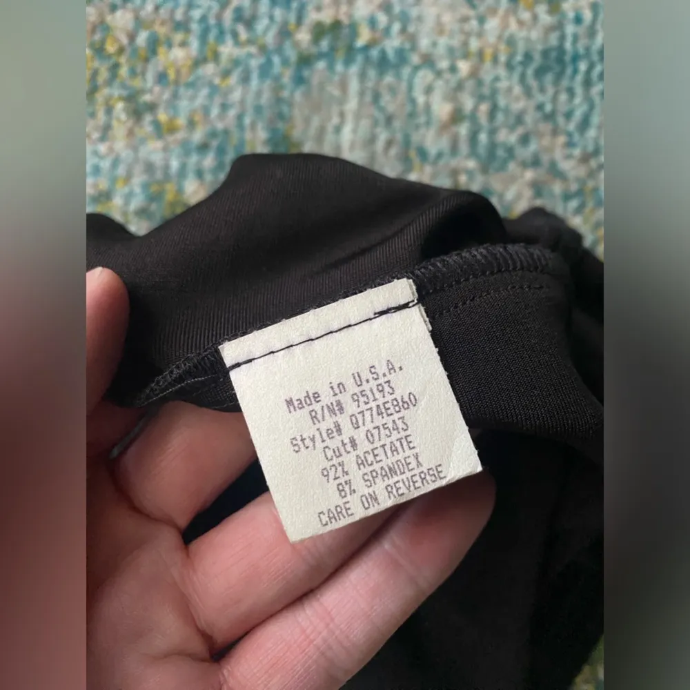 NWT vintage 90s Y2K black ombré glitter strappy midi dress, size medium - Image 6