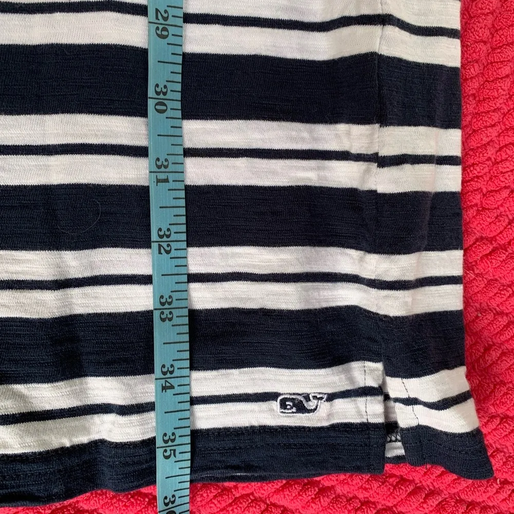 Vineyard Vines Blue White Stripe T Shirt dress Shift short Sleeve M Medium - Image 3