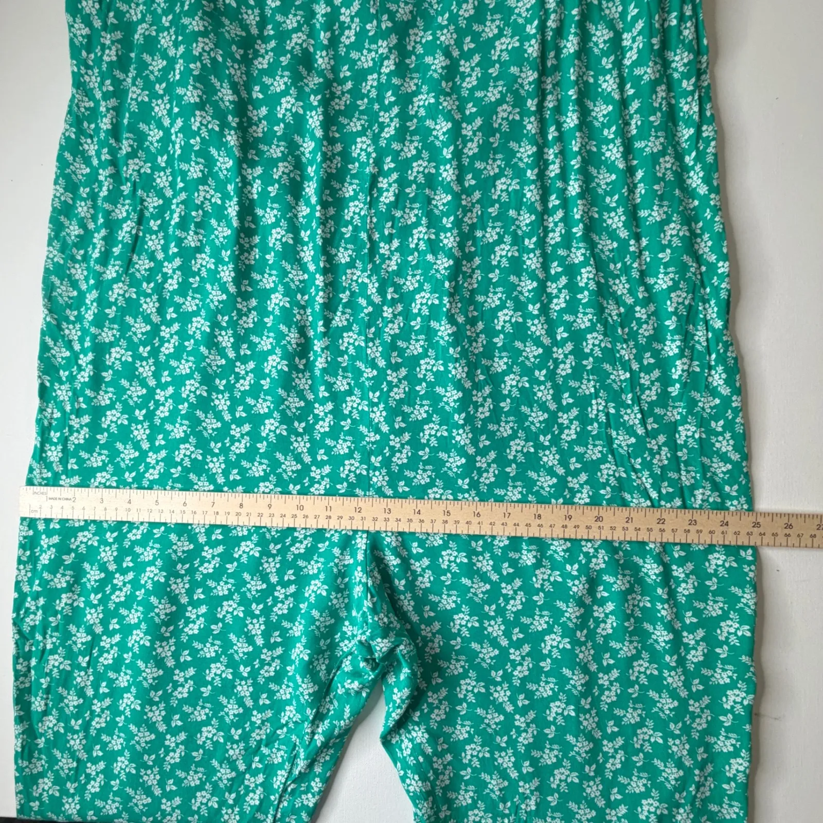The Nines by Hatch Green Floral Ruffle Strap Jumpsuit Size XXL Maternity Boho - Image 11