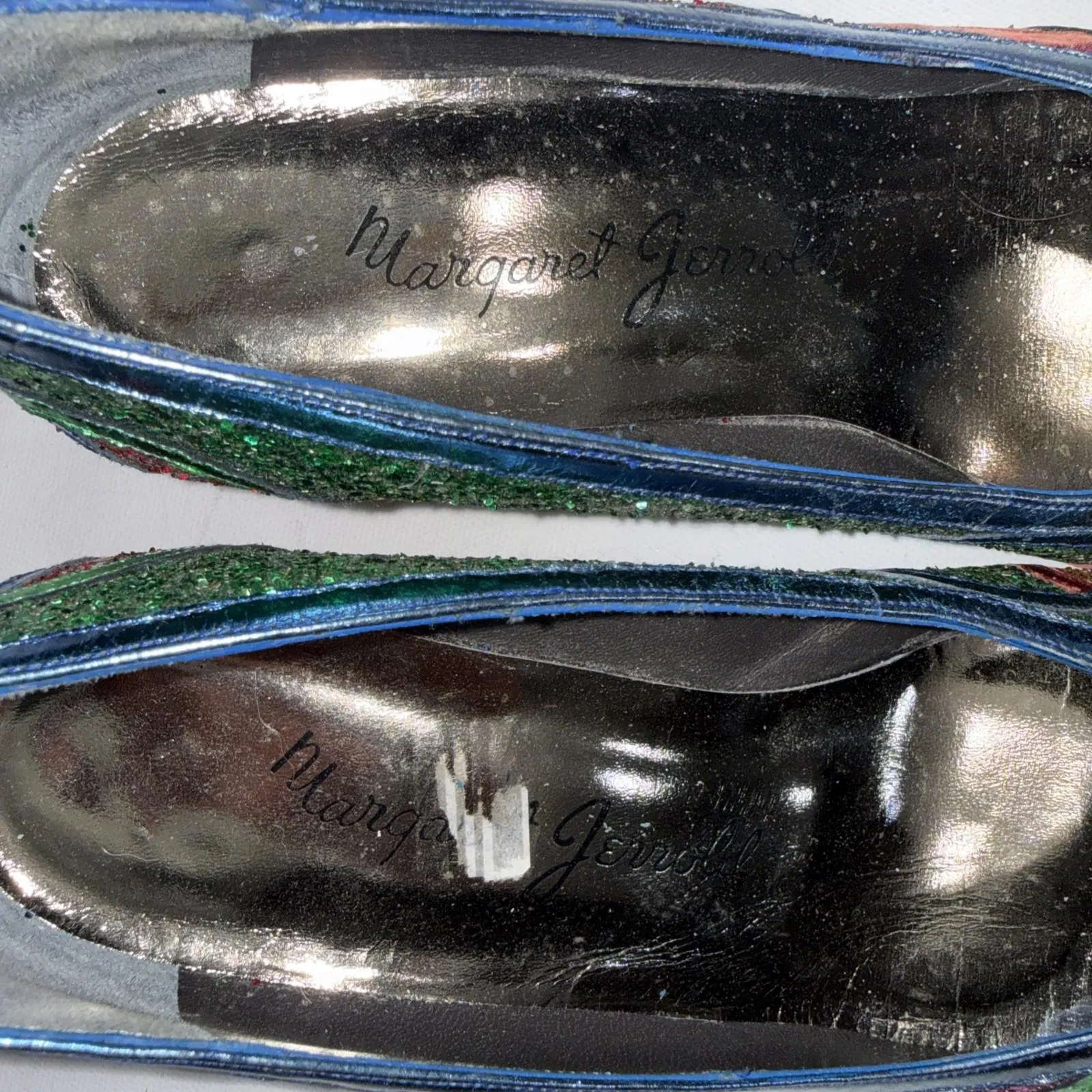 Vintage Margaret Jerrold Retro Holiday Party Glitter Jeweled Pumps Heels Shoes 7 - Image 14