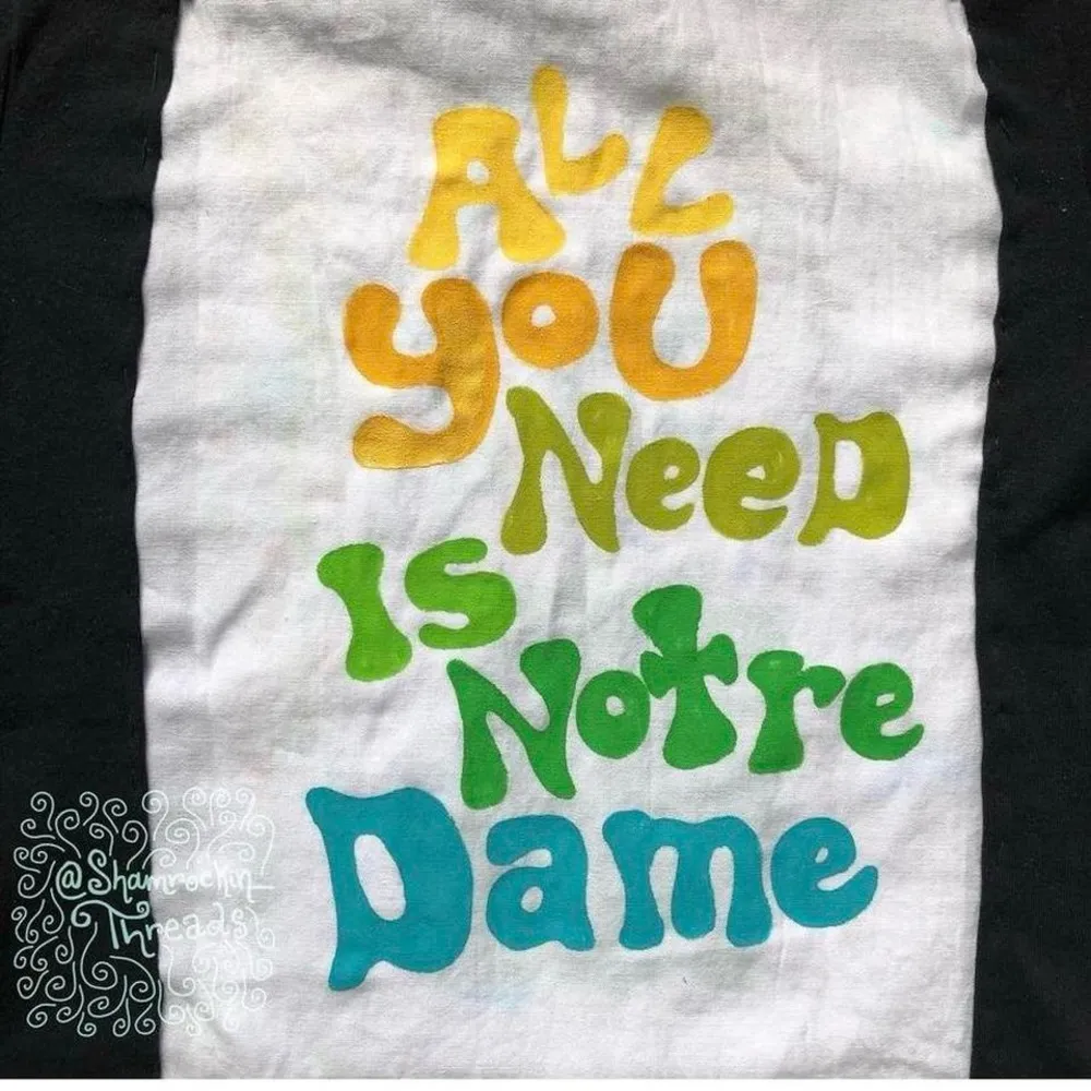 Notre Dame painted shirt Black - Image 3