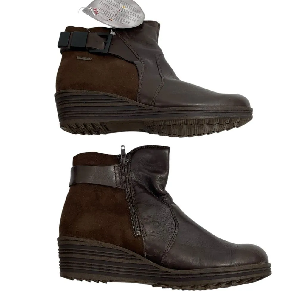 NWT Romika Women's Leather Topdry Tex Winter Boots Brown EU Sz 37 US 6 - Image 2